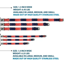 Dog Bone Seatbelt Buckle Collar - Stars & Stripes Painting