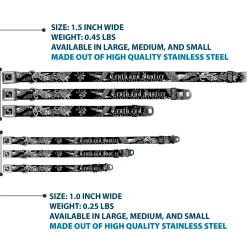 Dog Bone Seatbelt Buckle Collar - Truth and Justice Black/White