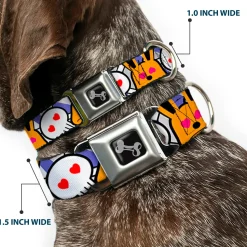 Dog Bone Seatbelt Buckle Collar - BD Cartoon CLOSE-UP