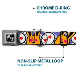 Dog Bone Seatbelt Buckle Collar - BD Cartoon CLOSE-UP