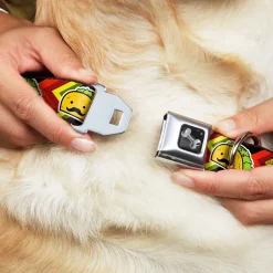 Dog Bone Seatbelt Buckle Collar - Taco Man
