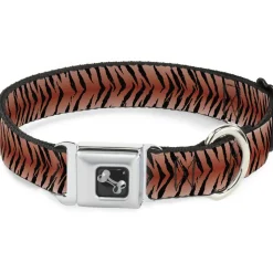 Dog Bone Seatbelt Buckle Collar - Tiger