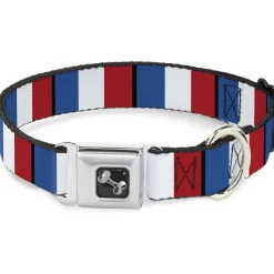 Dog Bone Seatbelt Buckle Collar - France Flags