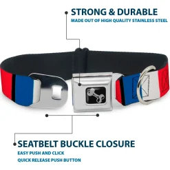 Dog Bone Seatbelt Buckle Collar - France Flags