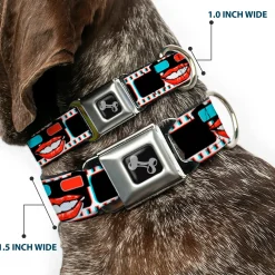 Dog Bone Seatbelt Buckle Collar - 3-D Filmstrip