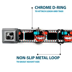 Dog Bone Seatbelt Buckle Collar - 3-D Filmstrip