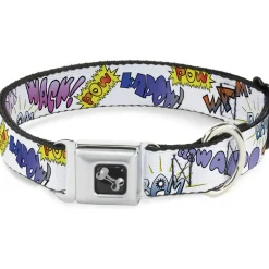 Dog Bone Seatbelt Buckle Collar - Sound Effects White/Pastel