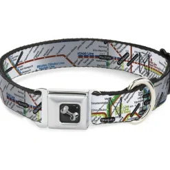 Dog Bone Seatbelt Buckle Collar - Tokyo Subway