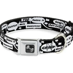 Dog Bone Seatbelt Buckle Collar - Skater Bubbles