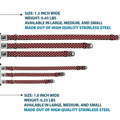 Dog Bone Seatbelt Buckle Collar - Mini Hearts Black/Red/White