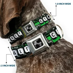 Dog Bone Seatbelt Buckle Collar - CTRL+ALT+DEL Chip