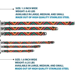 Dog Bone Seatbelt Buckle Collar - Diamond Freehand Multi Color