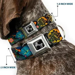 Dog Bone Seatbelt Buckle Collar - Honor Gray