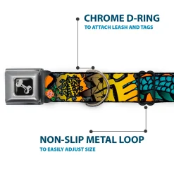 Dog Bone Seatbelt Buckle Collar - Honor Gray