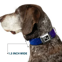 Dog Bone Seatbelt Buckle Collar - Galaxy Blues/Purples