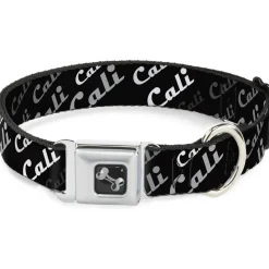 Dog Bone Seatbelt Buckle Collar - CALI Fade Diagonal Black/Gray/White