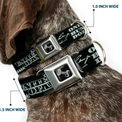 Dog Bone Seatbelt Buckle Collar - Americana One Hundred Dollar Bill Elements Black/Gray