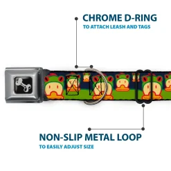 Dog Bone Seatbelt Buckle Collar - Duck w/Frog Hat