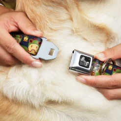 Dog Bone Seatbelt Buckle Collar - Duck w/Frog Hat