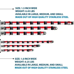 Dog Bone Seatbelt Buckle Collar - North Carolina Flag/Black