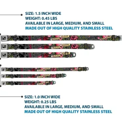 Dog Bone Seatbelt Buckle Collar - Mom & Mom Gray