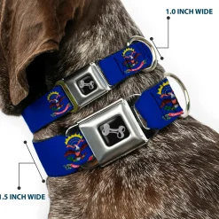 Dog Bone Seatbelt Buckle Collar - North Dakota Flags