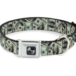 Dog Bone Seatbelt Buckle Collar - Benjamins2 Stacked