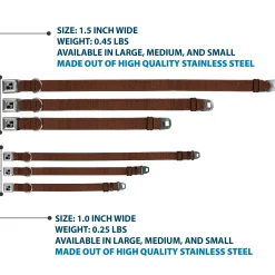 Dog Bone Seatbelt Buckle Collar - Wood Grain Vertical Brown