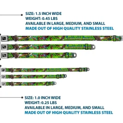 Dog Bone Seatbelt Buckle Collar - Truth and Justice Green