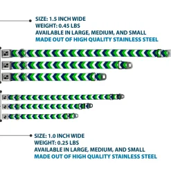 Dog Bone Seatbelt Buckle Collar - Chevron White/Bright Green/Navy