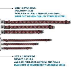 Dog Bone Seatbelt Buckle Collar - Argyle Black/Gray/Red