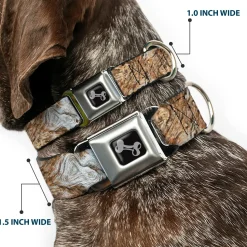 Dog Bone Seatbelt Buckle Collar - Driftwood Grain