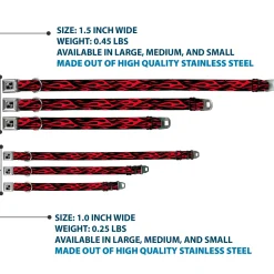 Dog Bone Seatbelt Buckle Collar - Flame Red