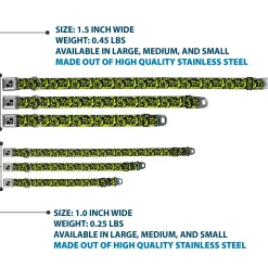 Dog Bone Seatbelt Buckle Collar - Filigree Navy/Yellow