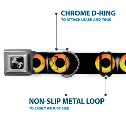 Dog Bone Seatbelt Buckle Collar - Owl Eyes 2