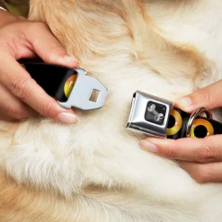 Dog Bone Seatbelt Buckle Collar - Owl Eyes 2