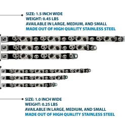 Dog Bone Seatbelt Buckle Collar - Panda Bear Sugar Skull Black/White