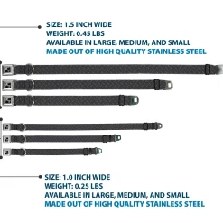 Dog Bone Seatbelt Buckle Collar - Diamond Plate Grays