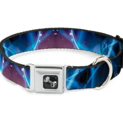Dog Bone Seatbelt Buckle Collar - Galaxy Swirl/Shining Stars