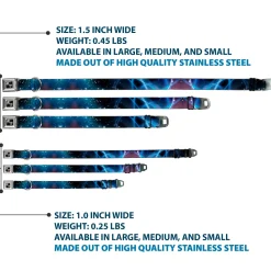 Dog Bone Seatbelt Buckle Collar - Galaxy Swirl/Shining Stars