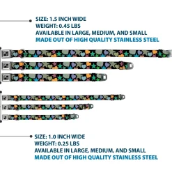 Dog Bone Seatbelt Buckle Collar - Stars-In Hearts-In Stars Black/Multi