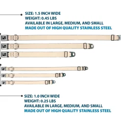 Dog Bone Seatbelt Buckle Collar - Natural