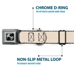 Dog Bone Seatbelt Buckle Collar - Natural