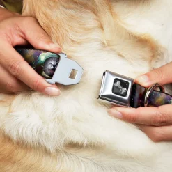 Dog Bone Seatbelt Buckle Collar - Astronaut Cat in Space