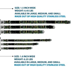 Dog Bone Seatbelt Buckle Collar - CALIFORNIA/Bear Silhouette Black/Camo Olive