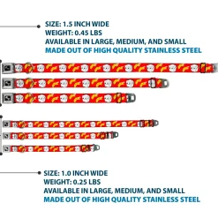 Dog Bone Seatbelt Buckle Collar - Take Out/Fortune Cookies Red