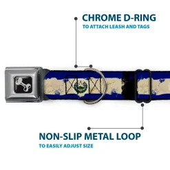 Dog Bone Seatbelt Buckle Collar - El Salvador Flag Distressed Painting