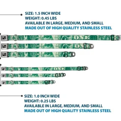 Dog Bone Seatbelt Buckle Collar - One Dollar Bill Eye of Providence/Bald Eagle CLOSE-UP