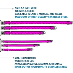 Dog Bone Seatbelt Buckle Collar - Boudoir Wallpaper Fuchsia/Black