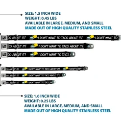 Dog Bone Seatbelt Buckle Collar - Taco Cat I DON'T WANT TO TACO 'BOUT IT